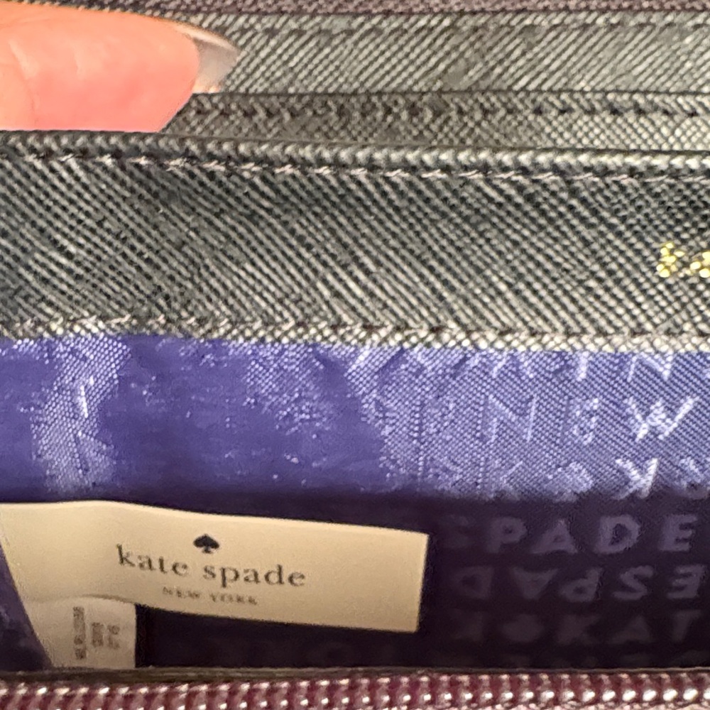 Kate Spade Black Sparkle Wallet NWOT - Picture 5 of 13